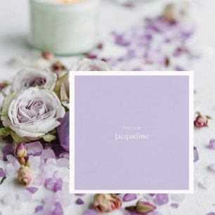 Lavender Personalised Name Bridal Shower Cocktail  Napkin