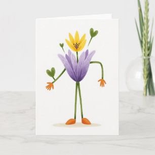Lavender Petals Flower Card