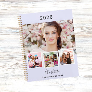Lavender photo collage appointments 2025 planner