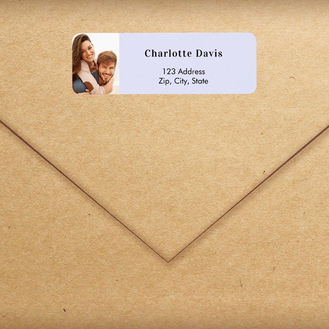 Lavender photo wedding return address  (Creator Uploaded)