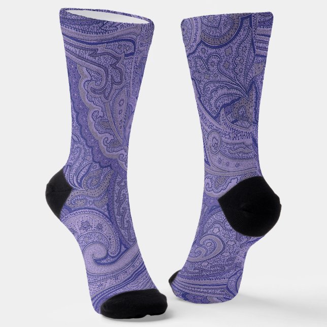 Lavender Pie Purple Socks (Angled)