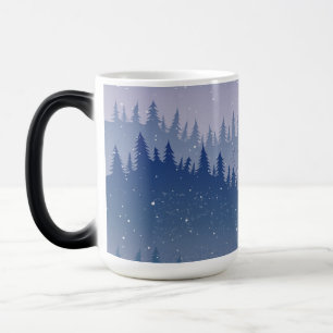 Lavender Pine trees winter christmas wonderland re Magic Mug