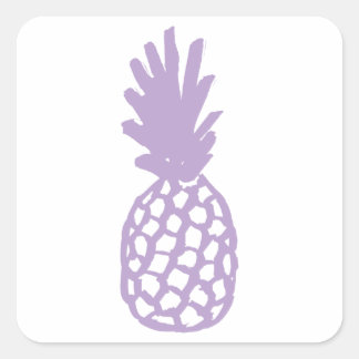 Lavender Pineapple Square Sticker