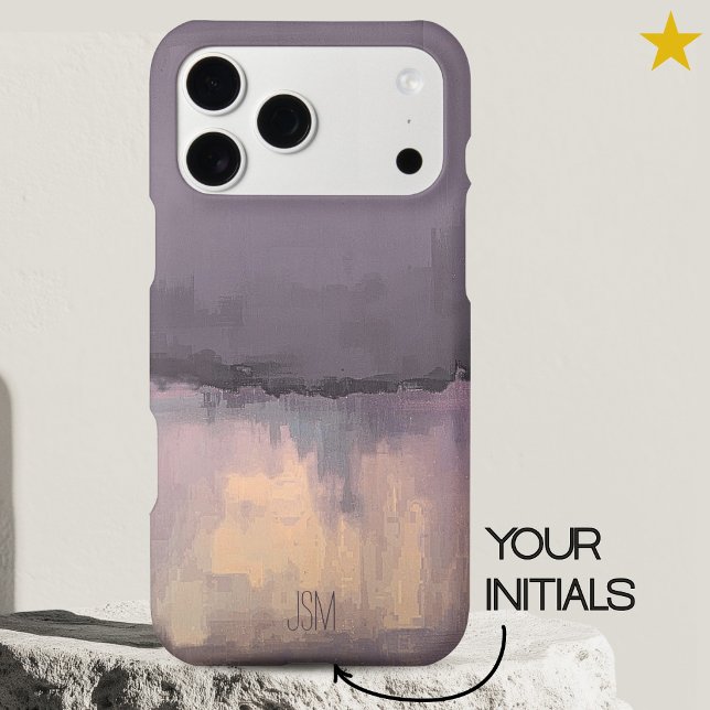 Lavender Pink Abstract Modern Art Custom Name  (Creator Uploaded)