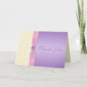 Lavender, Pink, and Ivory Alternate Thank You Card
