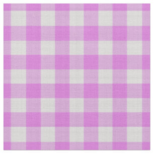 Lavender Pink Checkered Gingham plaid Fabric