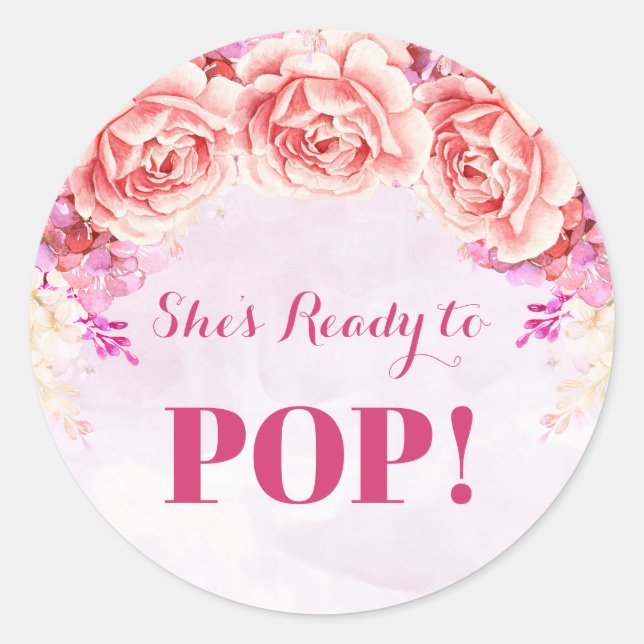 Lavender Pink Flower Ready to Pop Favour Tag (Front)