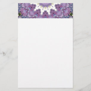 Lavender & pink kaleidoscope design stationery