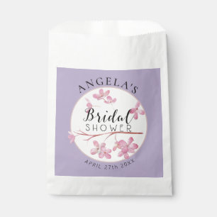 Lavender Pink Lilac Blossom Bridal Shower Favour Bags