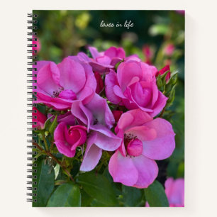 Lavender Pink Rose Hardcover Notebook