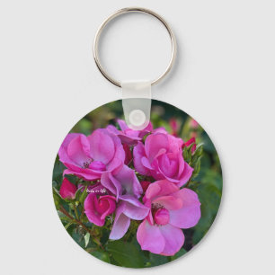 lavender Pink Rose Key Ring