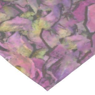 Lavender Pink Rose Petals Watercolor Tablecloth