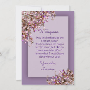 Lavender Pink Spring Lilacs Birthday Card
