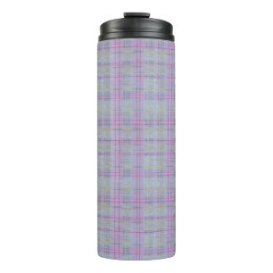 Lavender Plaid Harmony  Thermal Tumbler
