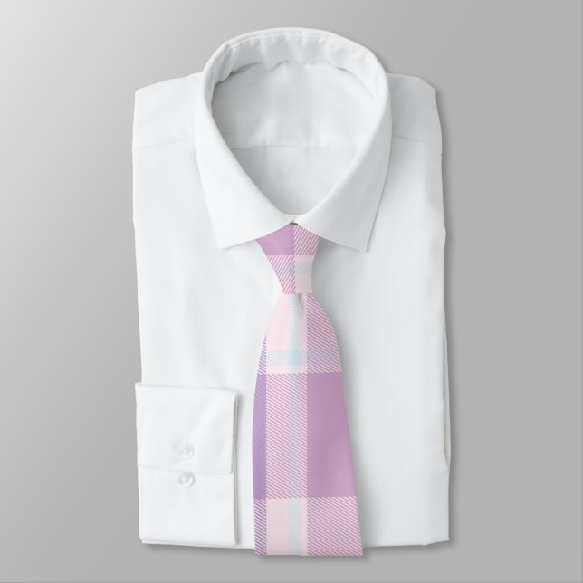 Lavender Plaid Tie (Tied)
