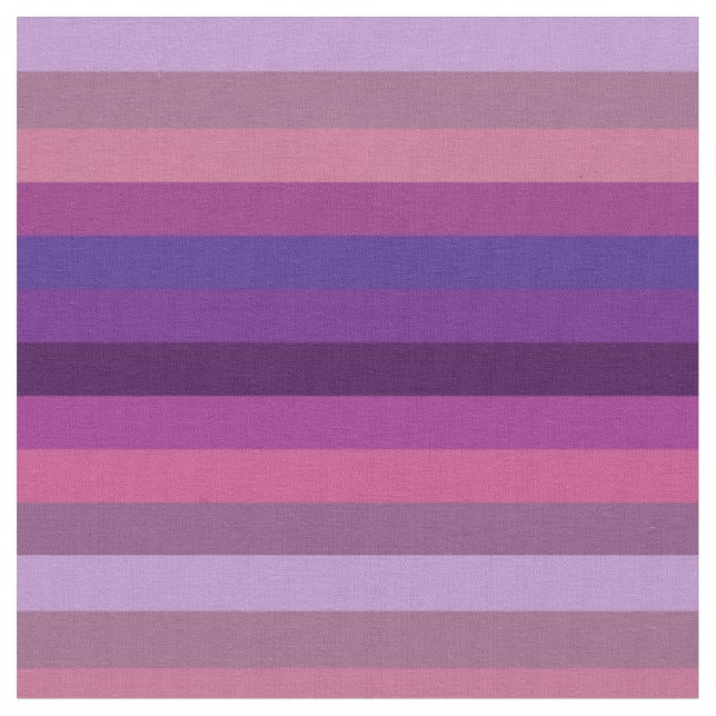Lavender & Plum Horizontal Stripes Fabric (Close Up)