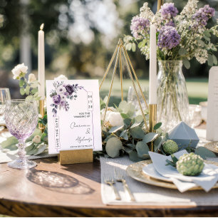 Lavender, Plum, Purple Arch Save the Date   Invitation