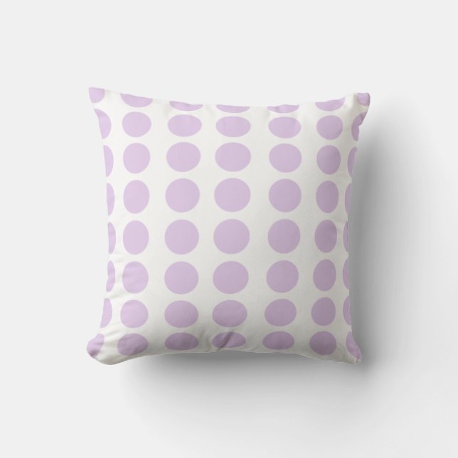 Lavender Polka Dots Design Cushion (Front)