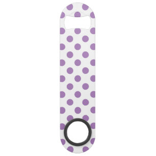 Lavender polka dots on white