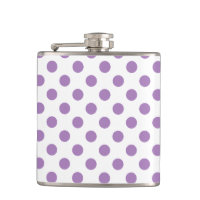 Lavender polka dots on white