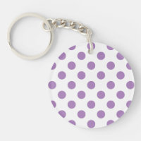 Lavender polka dots on white