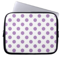 Lavender polka dots on white