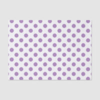 Lavender polka dots on white