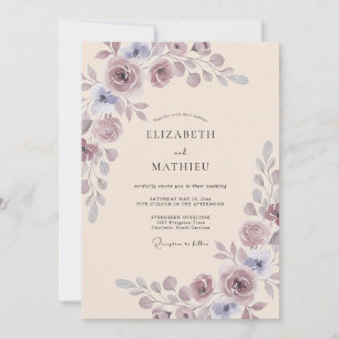 Lavender Pristine Romantic Wedding Invitation