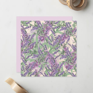 Lavender Profusion Dusty Lavender Rustic Floral Card