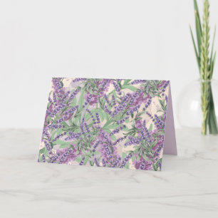 Lavender Profusion Dusty Lavender Rustic Floral Thank You Card