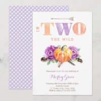 Lavender Pumpkin Boho Girl 2nd Birthday Party