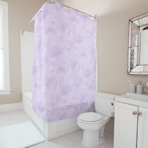 Lavender Purple Abstract Feather Pattern Shower Curtain