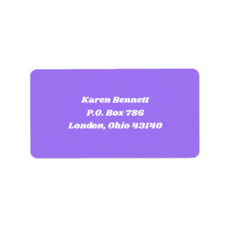 Lavender Purple Address Labels