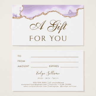lavender purple Agate Gift Card