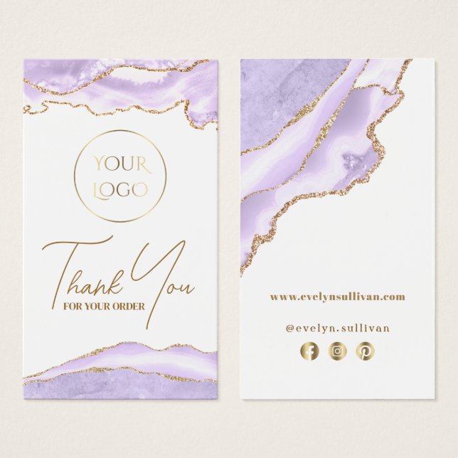 lavender purple agate package insert (Front & Back)
