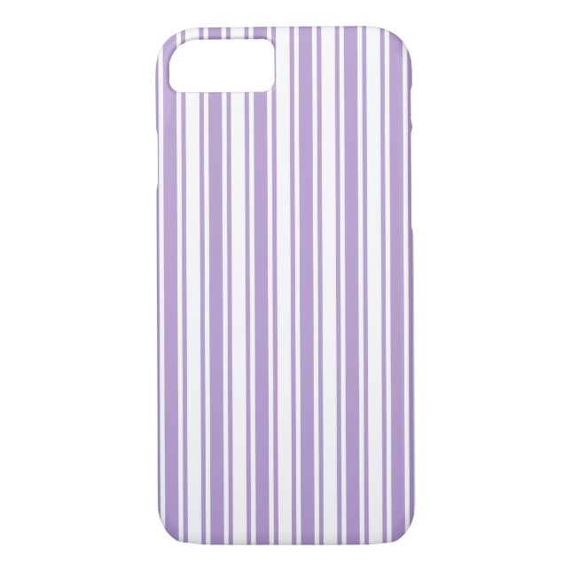 Lavender purple and white candy stripes Case-Mate iPhone case (Back)
