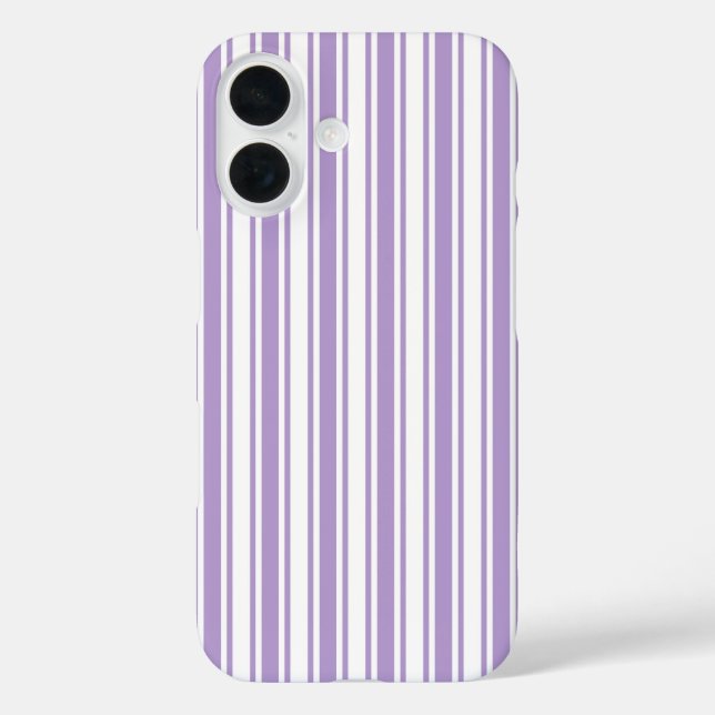 Lavender purple and white candy stripes Case-Mate  iPhone Case (Back)