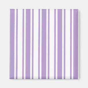 Lavender purple and white candy stripes magnet