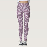 Lavender Purple and White Maze African Mud Cloth