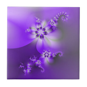 Lavender Purple Blue Violet Orchid Flowers Tile