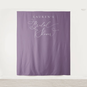 Lavender Purple Bridal Shower Photo Backdrop Tapestry
