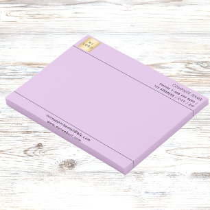 Lavender purple business logo post-it notes