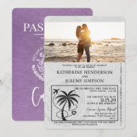 Lavender Purple Cancun Passport Wedding