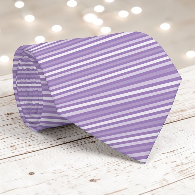 Lavender Purple Colour Stripes Necktie (Creator Uploaded)