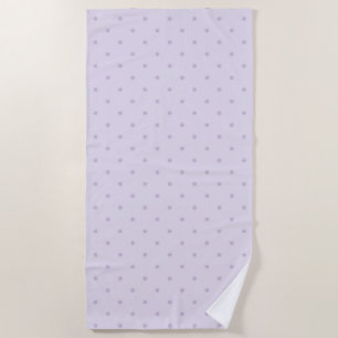 Lavender Purple Dots Beach Towel