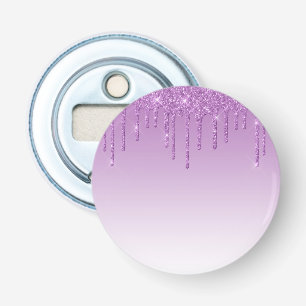 Lavender Purple Dripping Glitter Bottle Opener