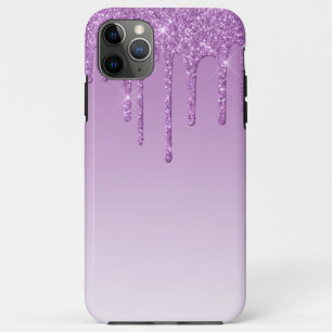 Lavender Purple Dripping Glitter Case-Mate iPhone Case