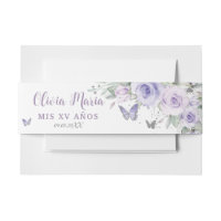 Lavender Purple Floral Butterflies Quince Sweet 16