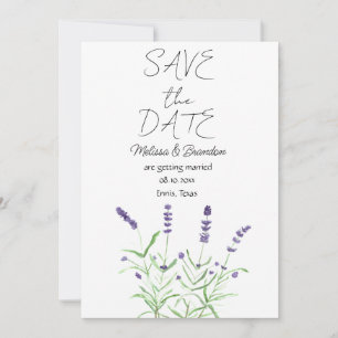 Lavender Purple Floral Flowers Rustic Wedding  Invitation