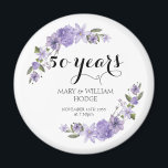 Lavender purple florals 50th wedding anniversary magnet<br><div class="desc">Celebrate a love that has stood the test of time with our " Lavender purple florals 50th wedding anniversary " design. Perfect for honouring a golden milestone, this elegant and heartfelt piece captures the essence of a 50-year journey filled with love, laughter, and cherished memories. Ideal for anniversary party invitations,...</div>